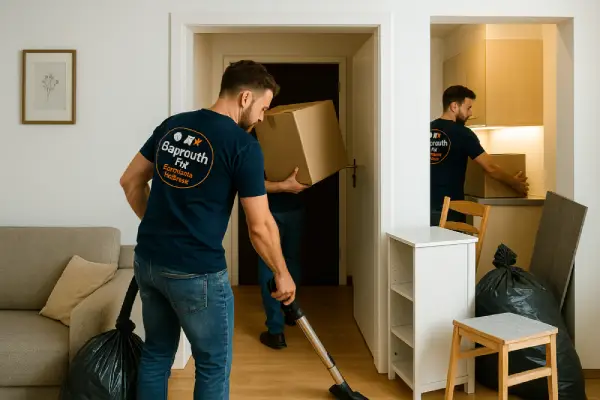 Abtransport von Müll und Kartons